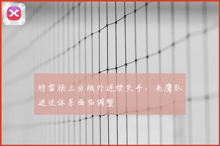 特雷杨三分线外连续失手,老鹰队进攻体系面临调整