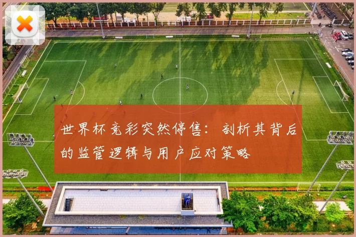 世界杯竞彩突然停售：剖析其背后的监管逻辑与用户应对策略